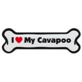 thumbnail image 1 of Dog Bone Shaped Car Magnets: I Love My Cavapoo (Cavalier King Charles Poodle), 1 of 1