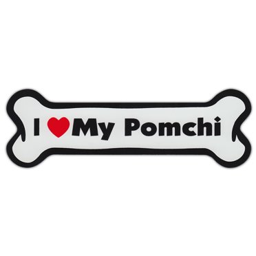 I Love My Pomeranian Oval Car Magnet – 6x4 Inch Vinyl Bumper Sticker Decal By Crazy Sticker Guy