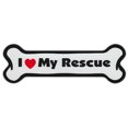 thumbnail image 1 of Dog Bone Shaped Car Magnets: I Love My Rescue, 1 of 1