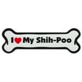 thumbnail image 1 of Dog Bone Shaped Car Magnets: I Love My Shih-Poo Shihpoo, 1 of 1