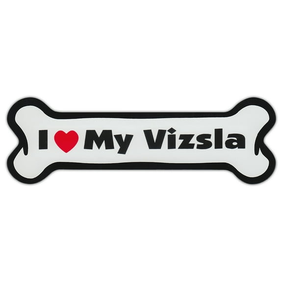 Dog Bone Shaped Car Magnets: I Love My Vizsla