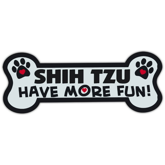 Dog Bone Shaped Magnets: Shih Tzu Have More Fun! | Cars, Trucks, Mailboxes