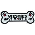 thumbnail image 1 of Dog Bone Shaped Magnets: Westies Have More Fun! (West Highland Terriers), 1 of 1
