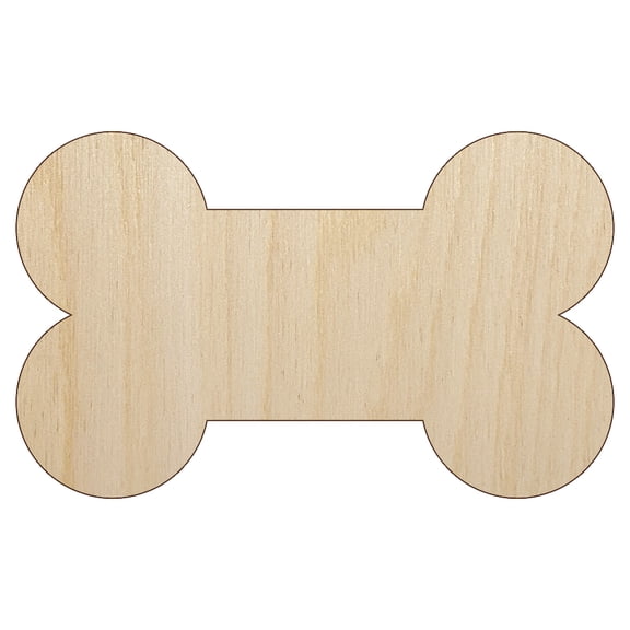 Dog Bone Wood Shape Unfinished Piece Cutout Craft DIY Projects - 6.25 Inch Size - 1/4 Inch Thick