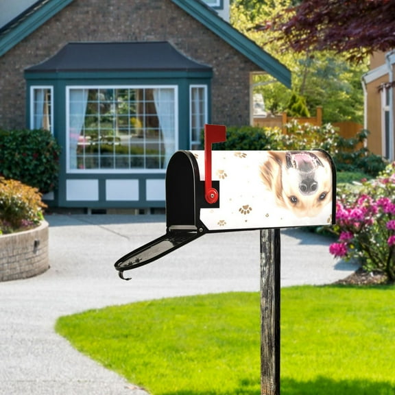 Dog Bones Claws Mailbox Cover Magnetic Standard Size Post Box Cover Wraps Home Garden Decor 18" X 21"