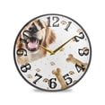 thumbnail image 1 of Dog Bones Claws Wall Clock 10 Inch Silent Non Ticking Battery Operated Easy to Read for Kitchen Living Room, 1 of 8