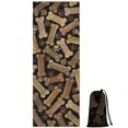 thumbnail image 1 of Dog Bones and Dog Footprints Hot Yoga Mat Towel Non Slip for Hot Yoga - Quick-Drying Yoga Mat Cover with 4 Corner Pockets with Travel Bag - Hot Yoga Towel Non Slip Grip Moisture Wicking Sweat 70"x26", 1 of 6