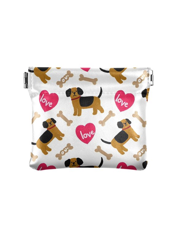 Dog Bones Love Wallet Small PU Leather Change Pouch Wallet for Women