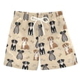thumbnail image 1 of Dog Bones Pattern Swim Trunks Quick Dry Beach Pool Board Shorts Lightweight Stylish Print Sizes 2T to XL, 1 of 8