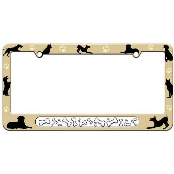 Dog Bones, Pet Love License Plate Tag Frame, Multiple Colors
