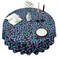 thumbnail image 1 of Dog Bones Round Tablecloth 60"x60",Wrinkle Wipeable Table Cloth for Kitchen Dining Room Picnic Patio Party, 1 of 6