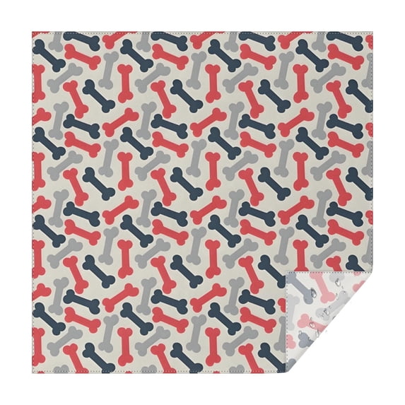 Dog Bones Square Tablecloth,Waterproof Square Table Cover,Wipeable Spillproof Washable Table Cover for Home Kitchen Party Decor 52"x52"(132x132cm)