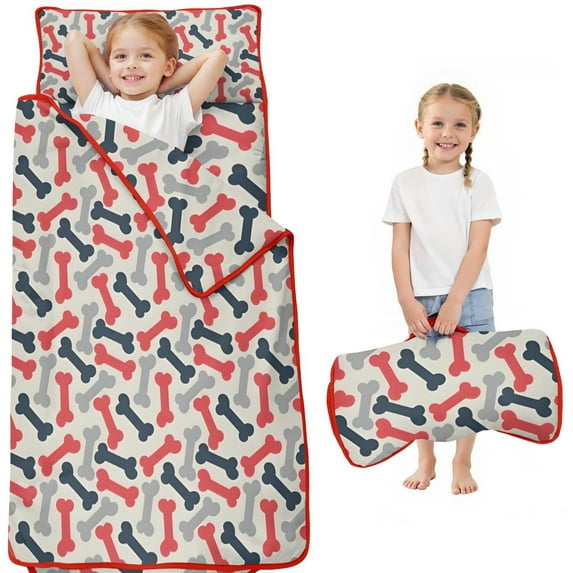 Dog Bones Toddler Nap Mats for Kids Preschool,Sleeping Mat Bag or Kids,Toddler Sleeping Bag,Toddler Nap Mat or Daycare