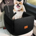 thumbnail image 1 of Dog Booster Car Seat for Small/Medium Dogs Up to 35lbs, DOMIPET Pet Car Travel Bed with Storage Pockets & Safety Belt, Elevated Cushion Fully Detachable and Washable, 1 of 8
