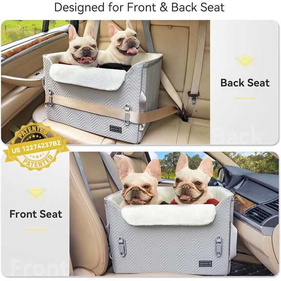 Dog Booster Car  Waterproof PU Leather with Safety Buckles for Small Medium Dogs