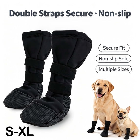 Dog Booties to Prevent Licking, Recovery Boots for Dogs, Non-Slip Dog Shoes & Paw Protectors for Indoor Outdoor, Paw Covers for Small/Medium/Large Dogs, 2PC M
