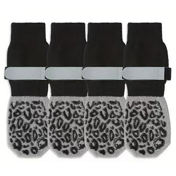 Dog Booties with Secure Grip, Cotton Socks Excessive Licking & Injuries for Senior Pets on Smooth Surfaces