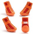 thumbnail image 1 of Dog Boots Breathable Dog Shoes for for Hot Pavement Winter Snow Hiking with Reflective Straps - Orange, 1 of 5