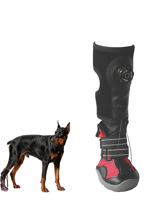 Dog Boots  Corrective, Adjustable, No-Knuckling, Non-Slip, Paw Dragging Foot Issues Support Dog Shoes For Walking, Running Activities, Outdoor Shopping