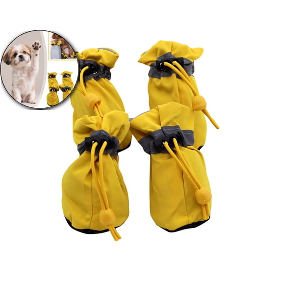 Dog Boots Dog Snow Boots for Winter Dogs Boots & Paw Protector Warm Dog Boots for Puppy with Reflective Strip Dog Shoes for Small Medium Size Dogs, 1.4×1.7 Inch