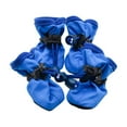 thumbnail image 1 of Dog Boots Non Slip Pet Shoes Waterproof Paw Protectors with Reflective Straps and Adjustable Drawstring for Small Medium Large Dogs Blue 4 Pcs 6.5x5.5cm, 1 of 6