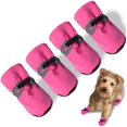 thumbnail image 1 of Dog Boots Paw Protector, Anti-Slip Winter Dog Shoes with Reflective Straps for Small Medium Dogs Size 5 4PCS, 1 of 12