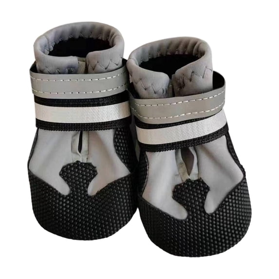 Dog Boots,Waterproof Dog Shoes,Dog Booties with Reflective Rugged Anti-Slip Sole and Skid-Proof,Outdoor Dog Shoes for Medium Dogs(2XL,Gray)