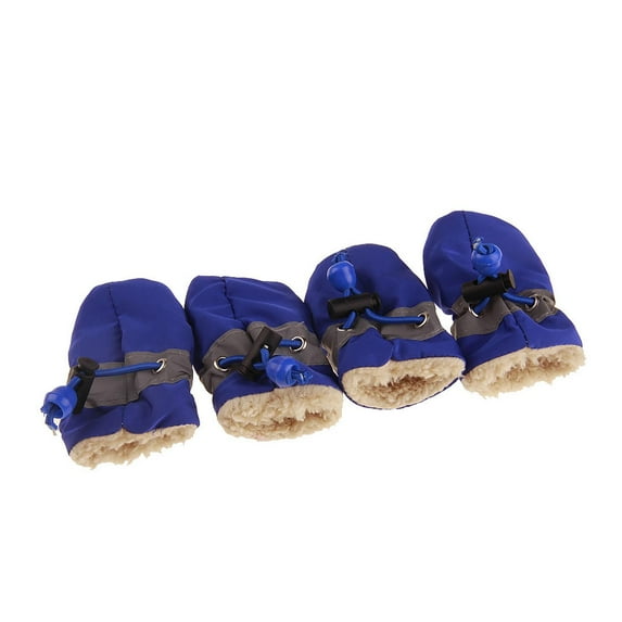 Dog Boots for Small Dogs, 4PCS Winter Snow Shoes with Anti- Sole & Reflective Straps - Paw Protector for Snow, Ice & Hard Floors