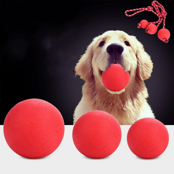 Dog Bouncy Balls, Indestructible Drop Resistant Solid Rubber Bouncing Ball, Bite Training for Medium Large Dogs Aggressive Chewers