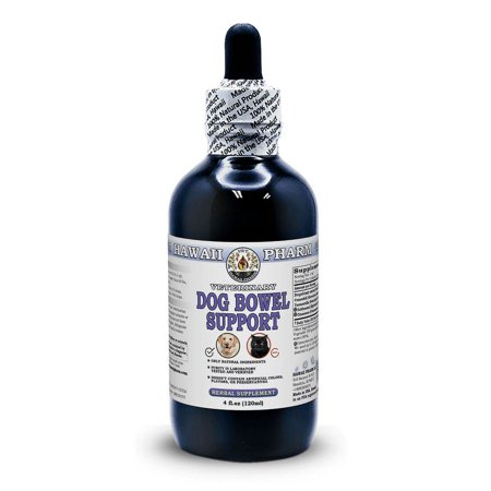 Dog Bowel Support Natural Alcohol-FREE Liquid Extract, Pet Herbal Supplement. Expertly Extracted by Trusted HawaiiPharm Brand. Absolutely Natural. Proudly made in USA. Glycerite 4 Fl.Oz