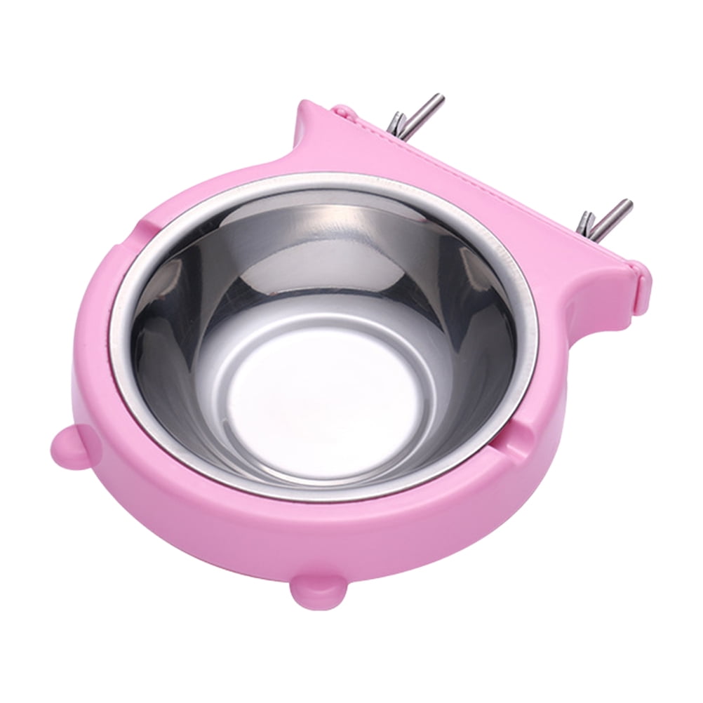 Dog Bowl Kennel Water Dispenser Dish Pet Stainless Steel Multifunction