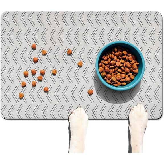 Dog Bowl Mat and Dog Feeding Mat,Absorbent Non-Slip Pet Water Bowl Mats Quick Drying Dog Food Mat for Food and Water,Dog Accessories Pet Supplies 16''''x24''''