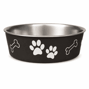 Dog Bowl for Medium Dogs, 27 oz Stainless Steel Food and Water Bowl with Non-Skid Rubber Base, Spill-Resistant Pet Feeding Bowl for Dogs, Cats and Puppies, Espresso