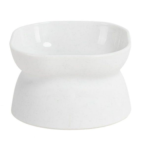 Dog Bowl Raised for Cat Food Water Bowls Elevated Dish Pet Feeding Bowl No-Spill 10° Slanted Pet Dish White/Black