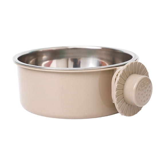 Dog Bowl, Removable Stainless Steel Hanging Pet Kennel Cage Bowl Food & Water Feeder Coop Cup for Puppy, Cat, Rabbit, Guinea Pigs Ferret Bird