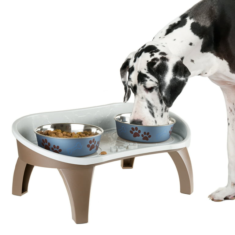 Elevated Dog Bowls for Large Dogs - Ceramic Raised Dog Bowl Stand - Dog  Water Bowls and Food Dish - Heavy Weighted or No Tip Over Dog Comfort Food