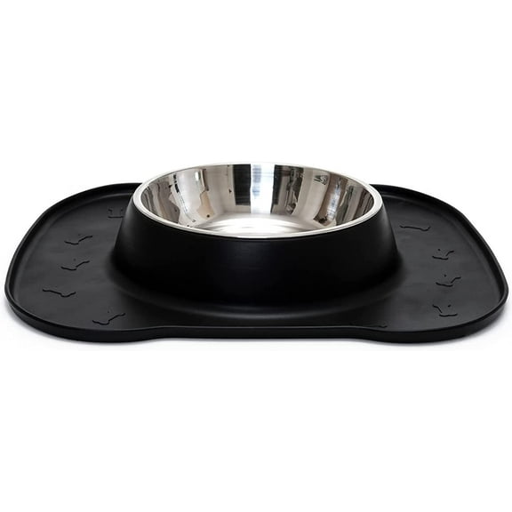 Dog Bowl With Mat Silicone Dog Bowl Mat Anti Skid Anti Slip Pet Bowls