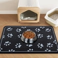thumbnail image 1 of Dog Bowl mat and Dog Feeding mat, Dog mat for Water Bowl, Absorbent Non-Slip pet Water Bowl mat Quick Drying Dog Food mat cat matt for Food and Water（Black+24.2x16.9in+Rectangular）, 1 of 6