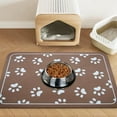 thumbnail image 1 of Dog Bowl mat and Dog Feeding mat, Dog mat for Water Bowl, Absorbent Non-Slip pet Water Bowl mat Quick Drying Dog Food mat cat matt for Food and Water(Brown+24.2x16.9in+Rectangular), 1 of 6