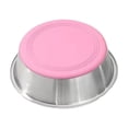thumbnail image 1 of Dog Bowls Food Water Dishes Stainless Steel Metal with Non Skid Rubber Base, 2 Cups Capacity for Large Medium Small Dogs Cats, Whisker Friendly Shallow Bowl for Pet Feeding, 1 of 6