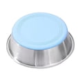 thumbnail image 1 of Dog Bowls Food Water Dishes Stainless Steel Metal with Non Skid Rubber Base, 2 Cups Capacity for Large Medium Small Dogs Cats, Whisker Friendly Shallow Bowl for Pet Feeding, 1 of 6