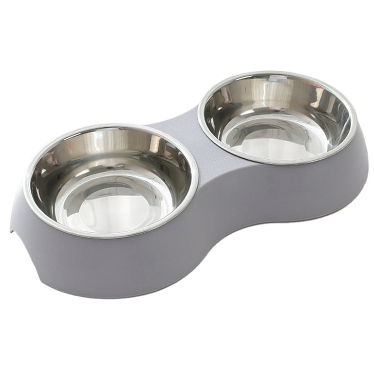 Shallow Dog Food Bowls, Non Slip Food Grade Stainless Steel Bowls for Large  Dogs - 8 Cups / 2 Quart (2 Pcs)