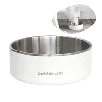 Dog Bowls Stainless Steel Heavy Duty Anti Slip, Gift for Small Medium Pet Owners, White, 48 oz, 1 Pc