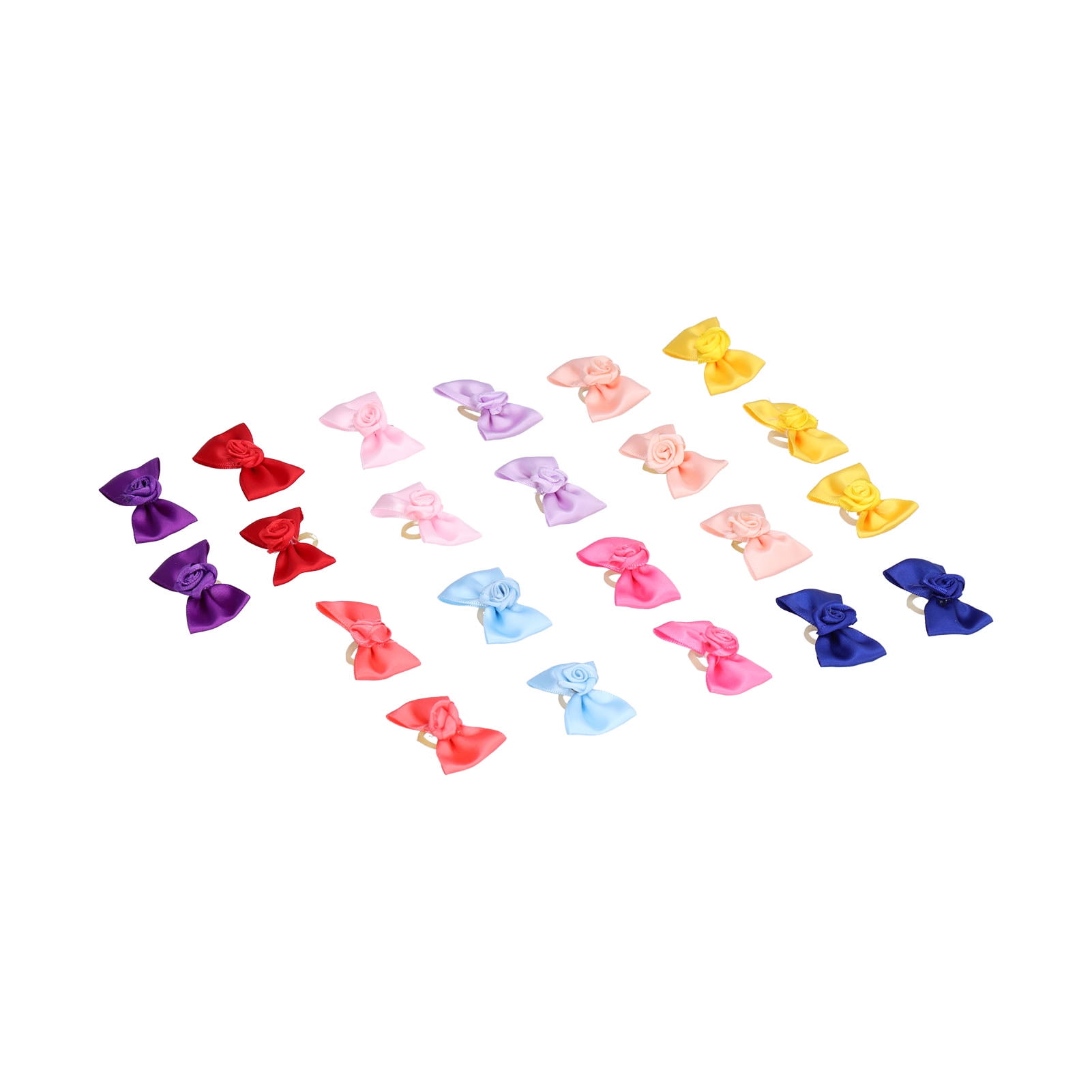 Dog Bows Fashionable Portable Cute Pet Hair Bows with Rubber Bands for