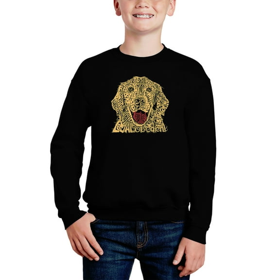 Dog - Boy's Word Art Crewneck Sweatshirt