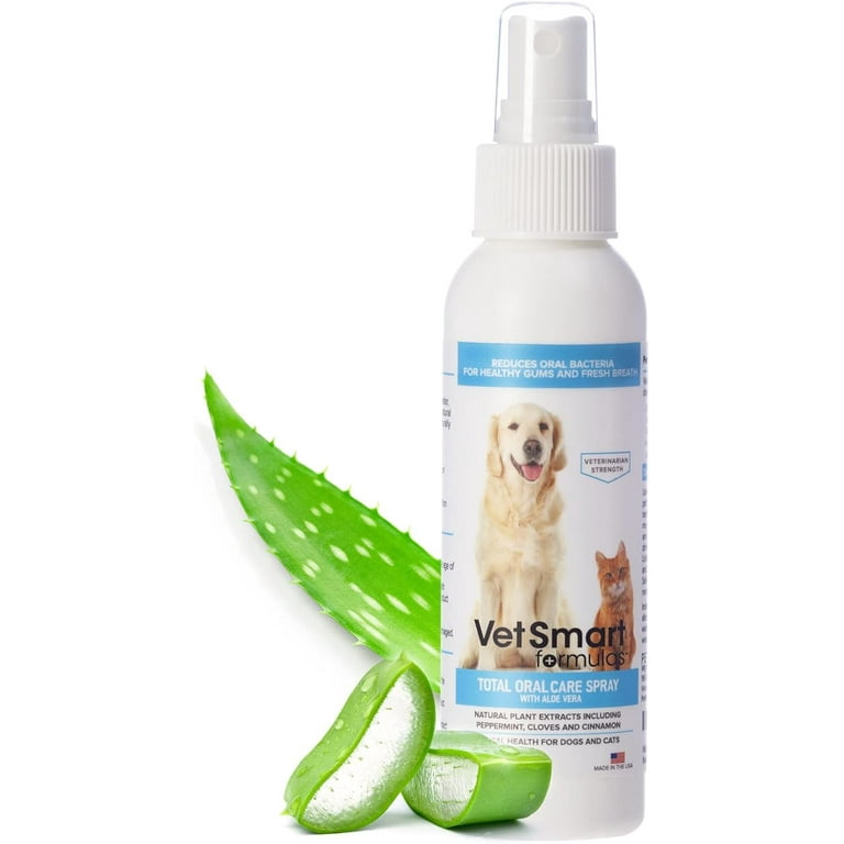 Dog Breath Freshener Eliminate Bad Breath and Prevent Oral Disease in Dogs and Cats Teeth Cleaning Spray with Aloe Vera Plaque and Tartar Remover Oral Hygiene for Pets Pack of
