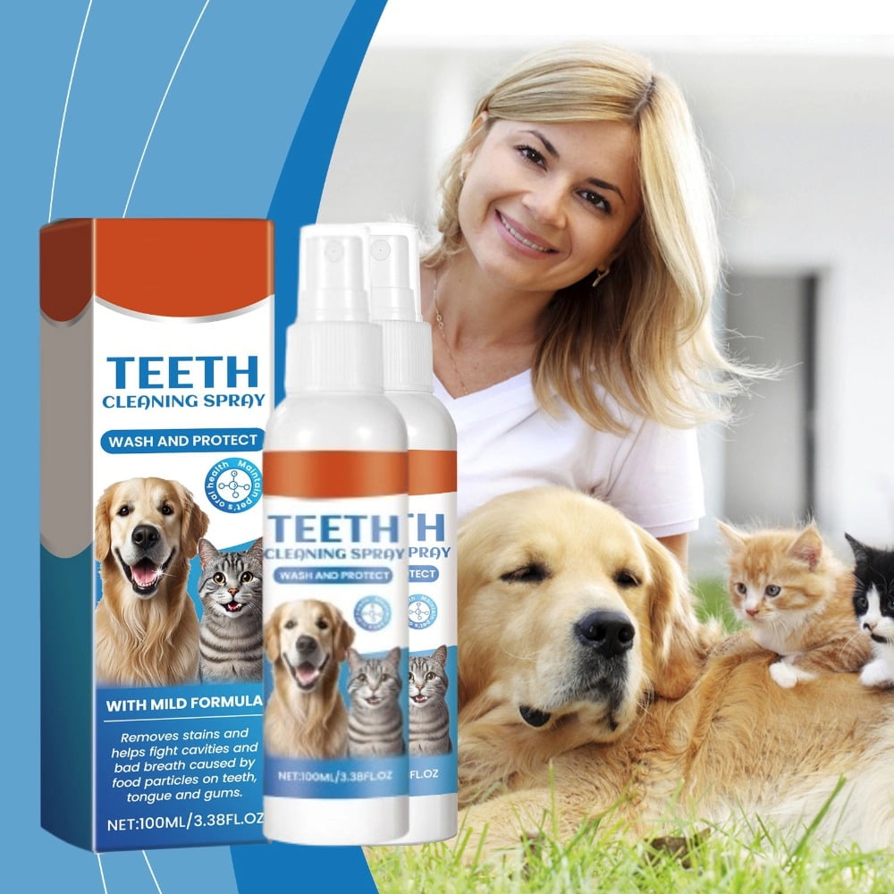 Dog Breath Freshener200ml, Dog Teeth Cleaning Spray, Freshens Breath