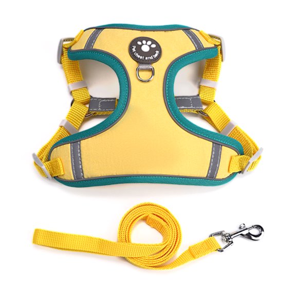 Dog Breathable- Vest Collar Soft Chest Reflective Strap for Small Large Pets Soft Rope with Traction-Hook