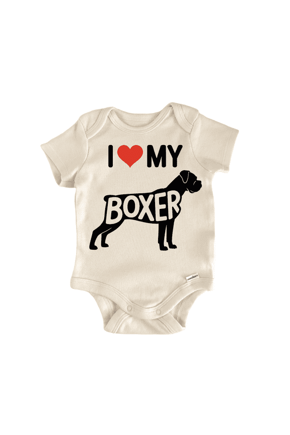 Dog Breed Boxer - Baby Bodysuit