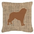 thumbnail image 1 of Dog Breed Burlap Fabric Decorative Pillow, 1 of 2